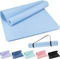 Tapete de yoga extra ancho de 72 x 32 pulgadas, tapete de ejercicio antideslizante de TPE para entrenamiento en casa, tapete de yoga grande de alta densidad de 0.236 pulgadas para hombres y