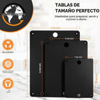 Juego de 3 tablas de cortar de madera compuesta