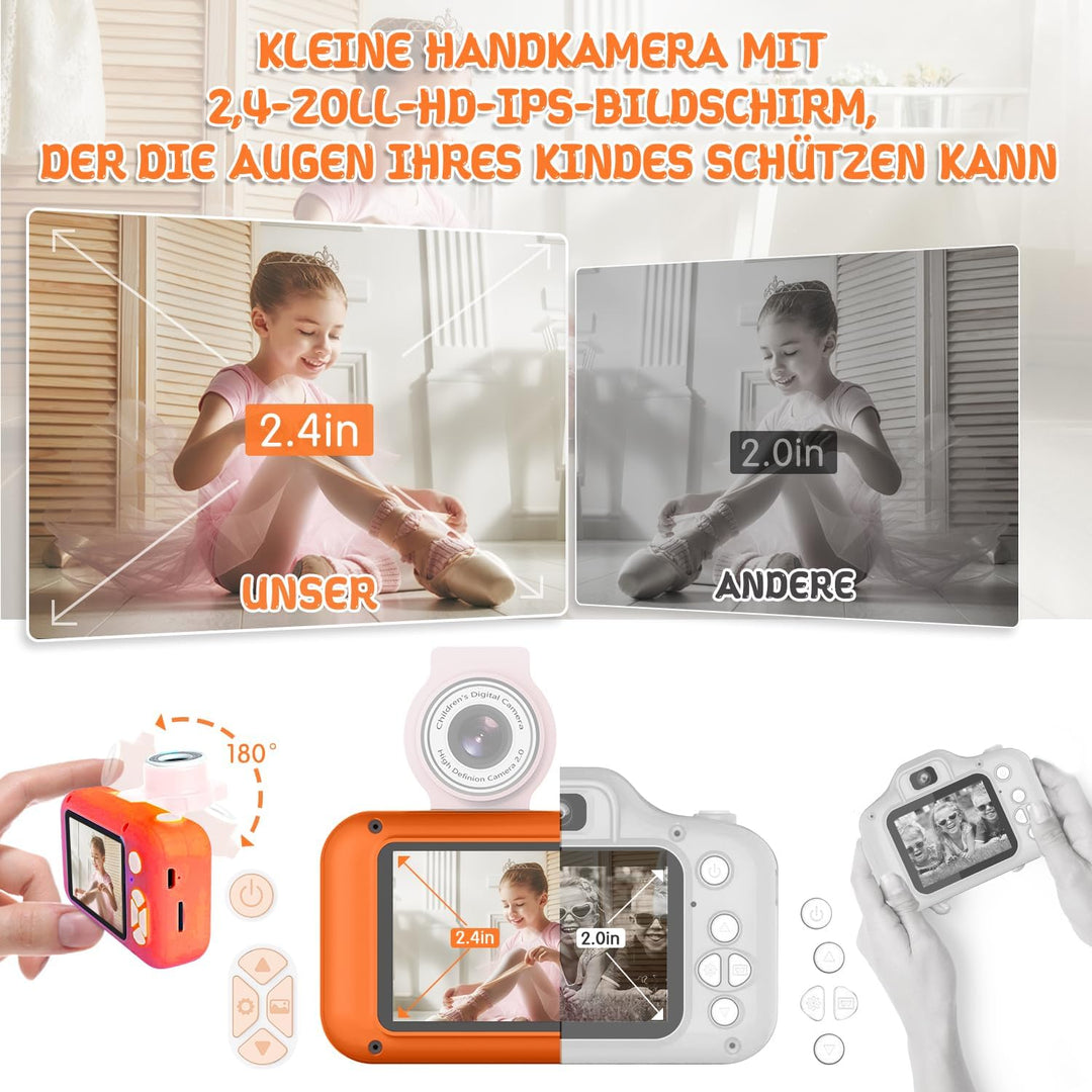 ARNSSIEN Cámara para niños, cámara digital de juguete para niños pe...