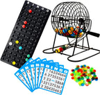 Juego de Bingo Deluxe Regal para Adultos y Niños - Incluye Jaula de Rueda de 8 Pulgadas, 75 Bolas, Tablero Principal, 50 Tarjetas y Fichas Coloridas - Divertida Noche de Juegos Familiares