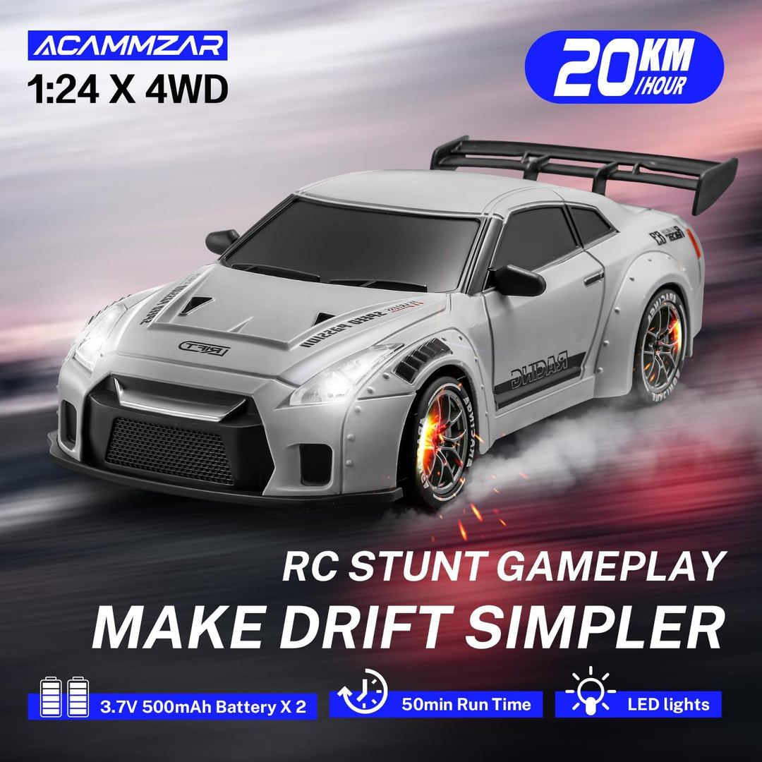 ACAMMZAR Coche de deriva a control remoto 1:24 para niños, 20 KM\/H...