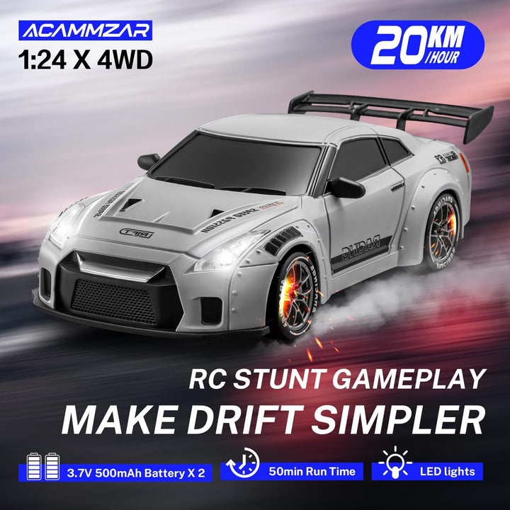 ACAMMZAR Coche de deriva a control remoto 1:24 para niños, 20 KM\/H...