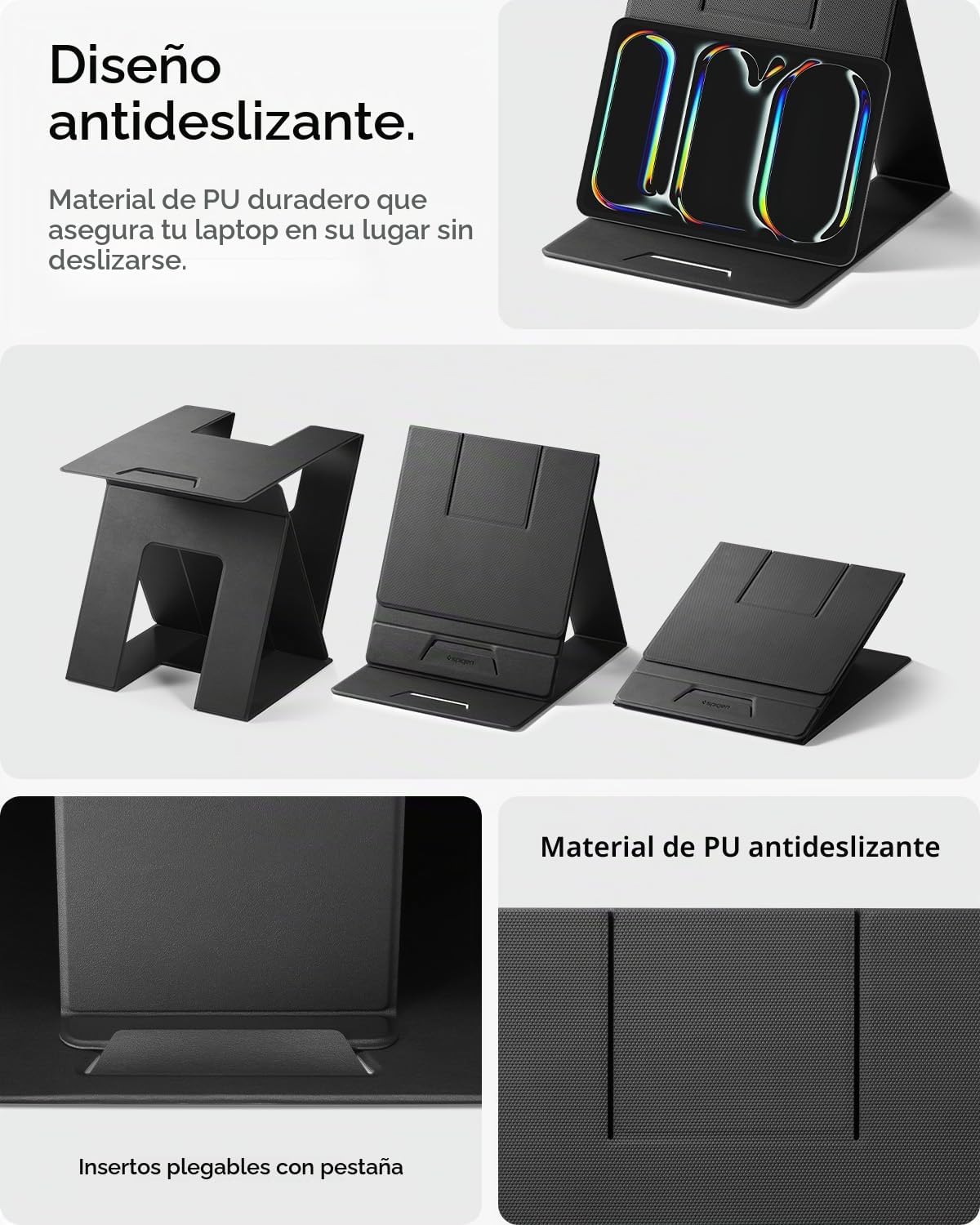 Spigen Soporte plegable para computadora portátil de escritorio de pie