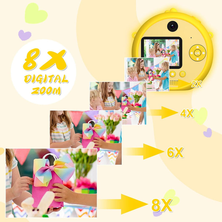 Cámara para niños con trípode, cámara digital para niños de 3 a 12...