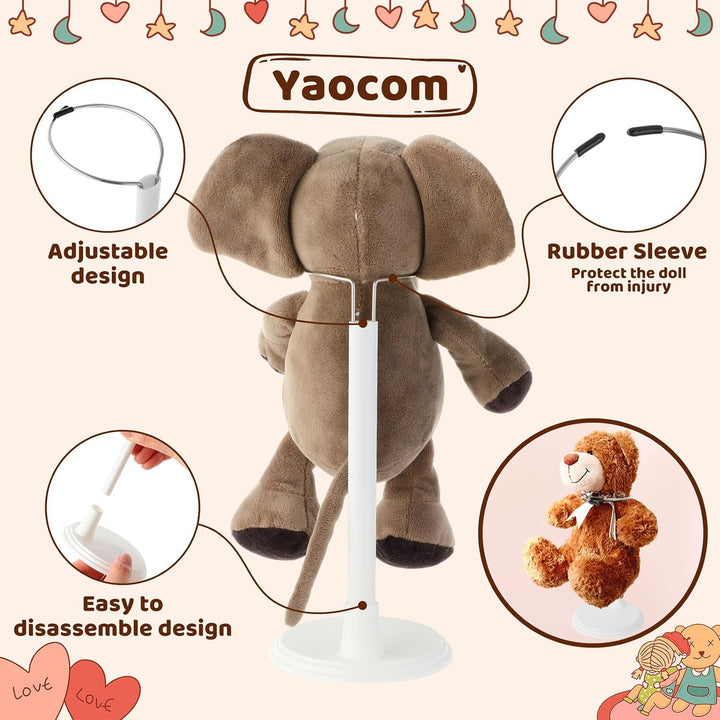 Yaocom 12 piezas de soportes para muñecas para muñecas ajustables d...