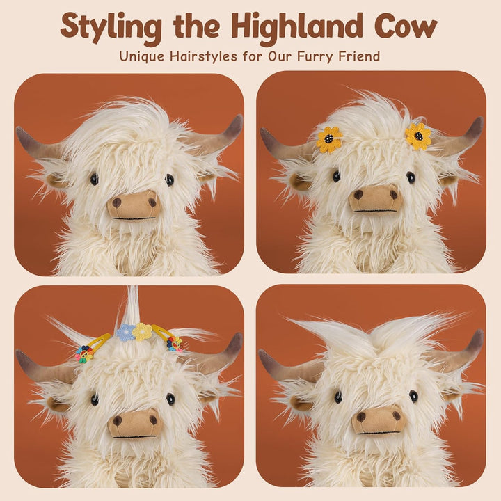 Highland Cow - Animal de peluche para niños, apto para microondas y...