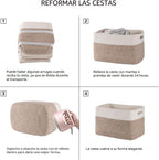 Paquete de 4 cestas de almacenamiento para organizar, cestas tejidas para estantes, perfectas para juguetes, libros, toallas y ropa, cestas de regalo duraderas, almacenamiento de juguetes
