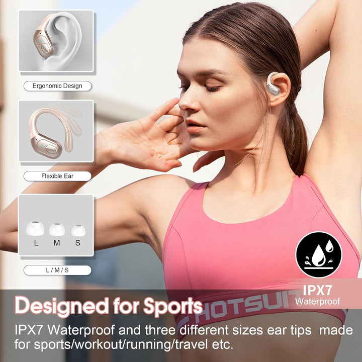 Aptkdoe Auriculares inalámbricos Bluetooth 5.4 de 75 horas para dep...