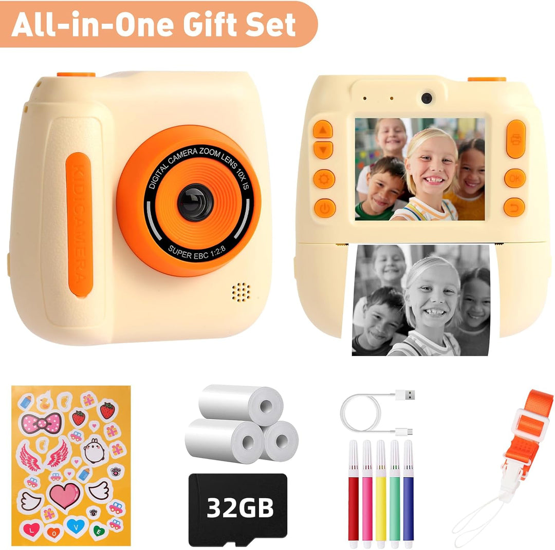 Cámara de impresión instantánea para niños, juguetes de cámara digi...