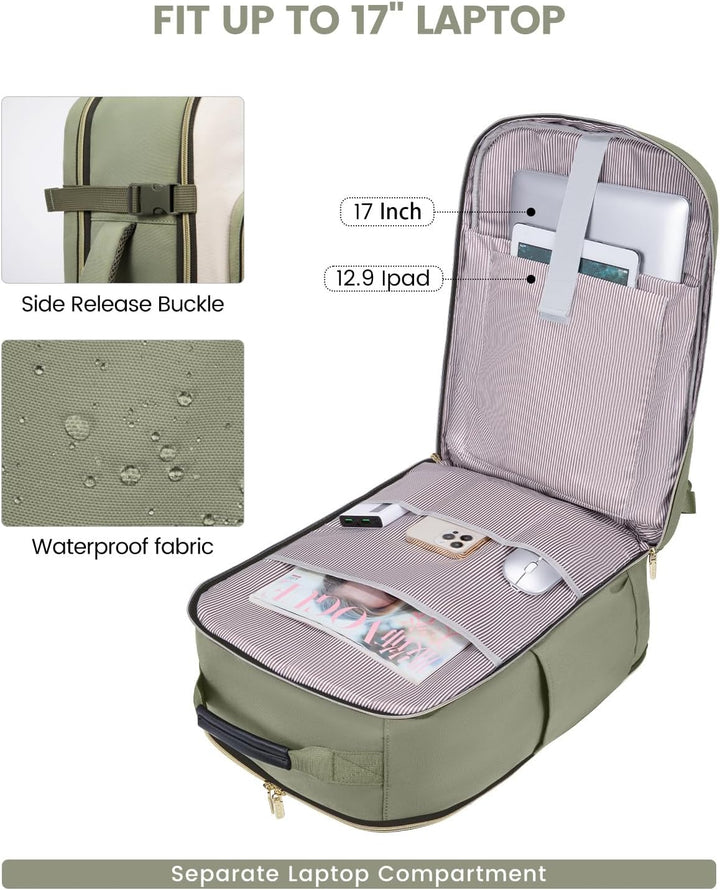 LOVEVOOK Mochila de equipaje de mano artículo personal bolsa de via...