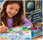SNAP CIRCUITS Snap & Draw STEM STEAM - Juguete de arte y ciencia para niños
