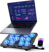 Trullypine Almohadilla de refrigeración para laptop con 12 ventilad...