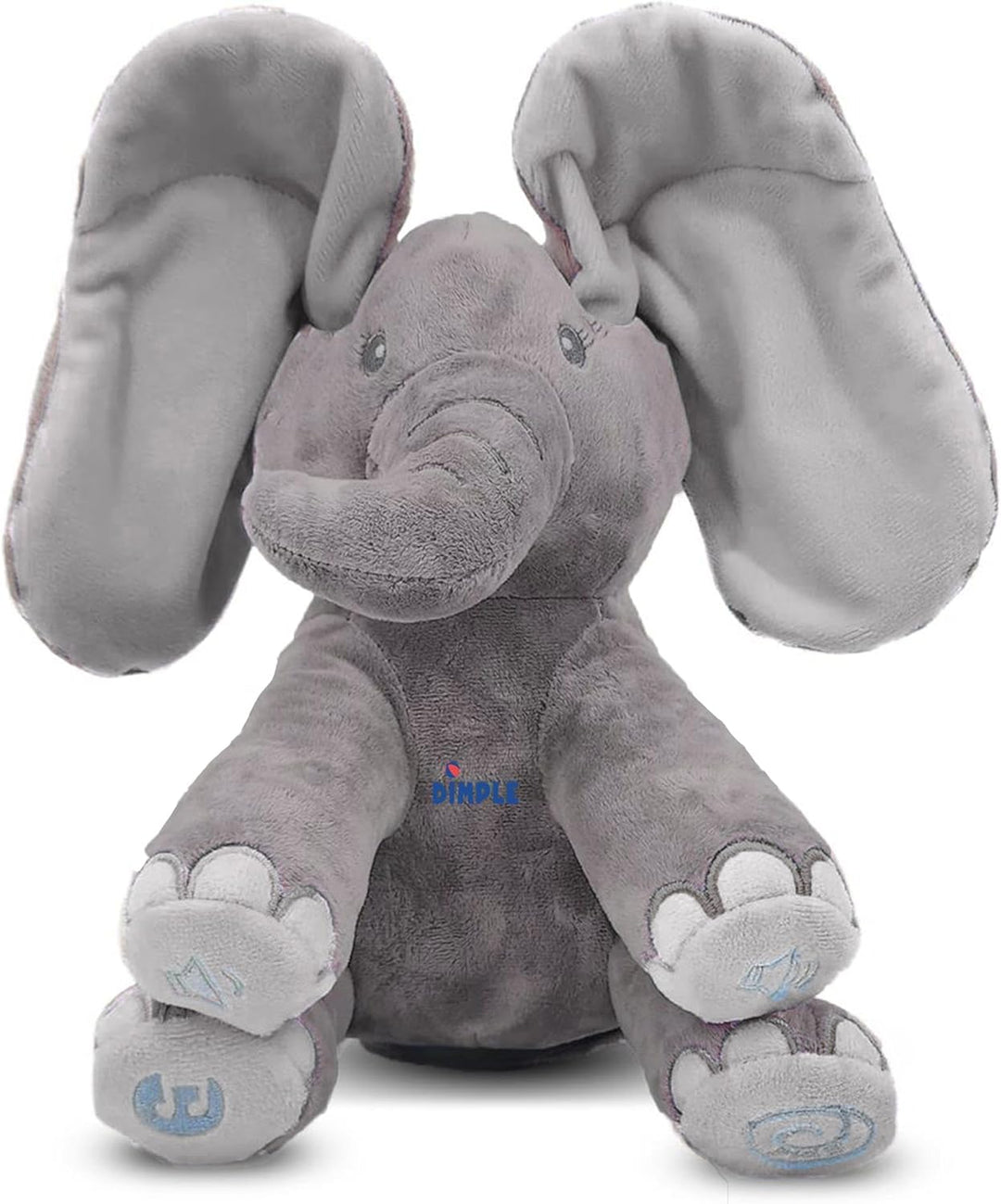 Dimple Emery Peek A Boo Elefante de juguete, peluche interactivo de...