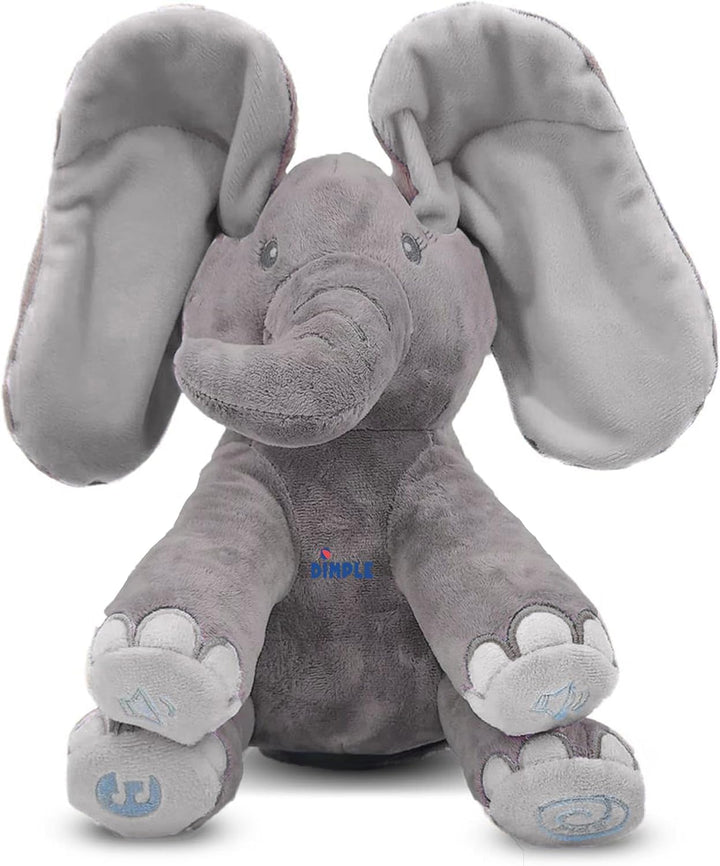 Dimple Emery Peek A Boo Elefante de juguete, peluche interactivo de...