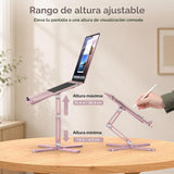 OMOTON Soporte elevador giratorio de 360° para laptop, soporte ergo...