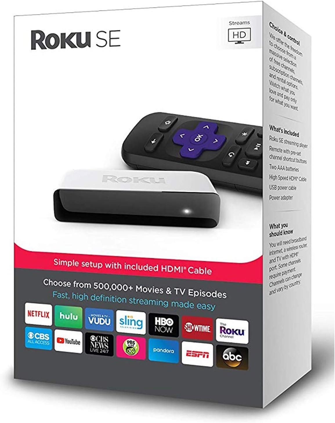 Roku 3900SE SE - Transmisión rápida de alta definición. Fácil en la cartera