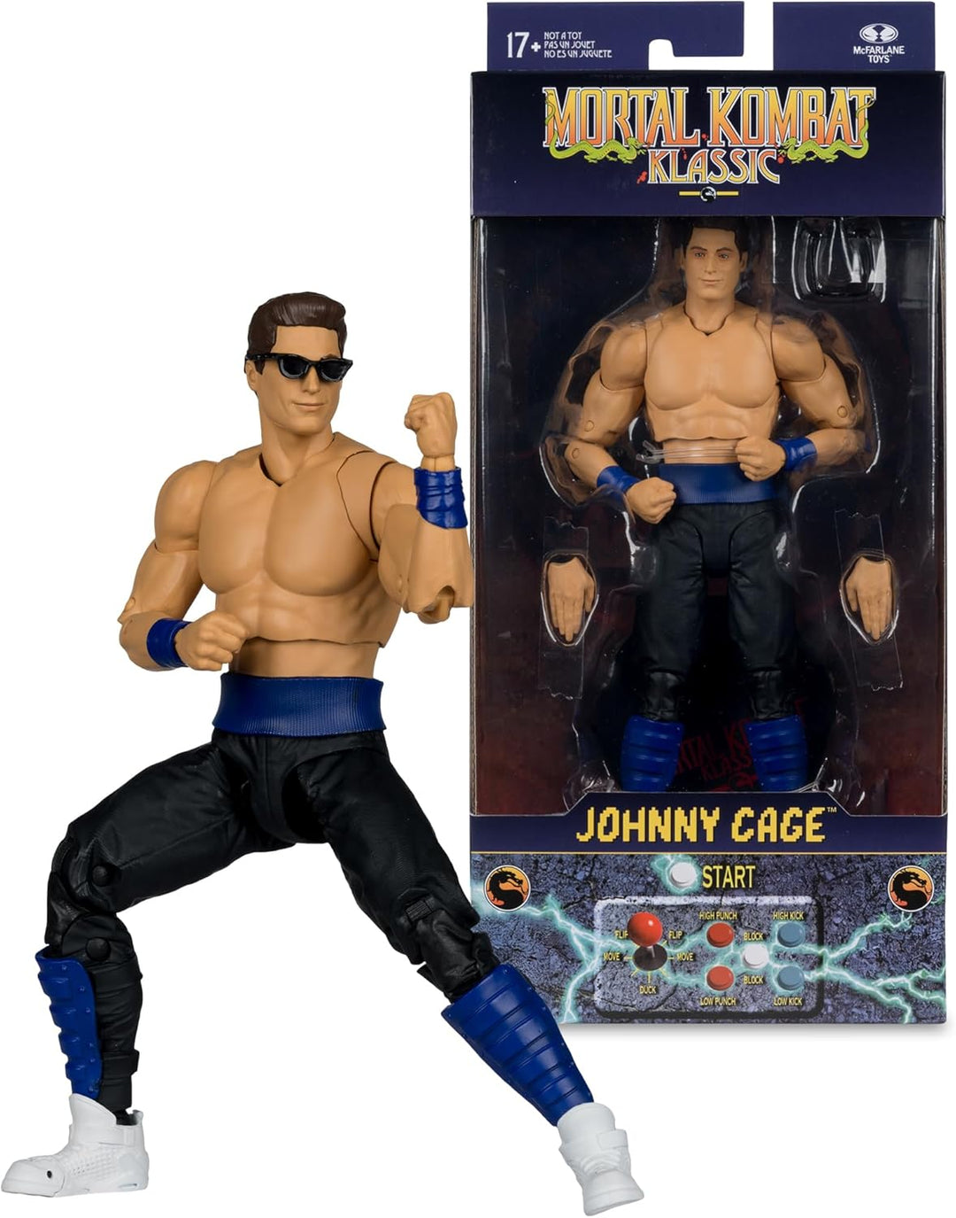 McFarlane Toys - Mortal Kombat Klassic Johnny Cage Figura de acción...