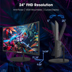 ¡Nuevo! Sceptre - Monitor curvo para videojuegos de 24 pulgadas, 10...