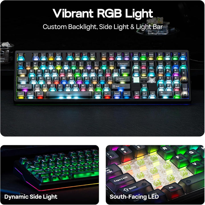 EPOMAKER X Aula F108 PRO V2 Teclado inalámbrico para juegos con bat...