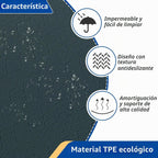 Tapete de yoga extra grueso de TPE de 0.47 pulgadas con correa, 72 pulgadas de largo x 24.8 pulgadas de ancho, antideslizante, para gimnasia, pilates, hogar, entrenamiento, gimnasio y fitness