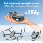 FPV Drone con cámara 1080P HD - Cuadricóptero RC plegable para adultos principiantes niños, control de voz, selfie gesto, modo sin cabeza, 2 baterías de 30 minutos de tiempo de vuelo largo, funda de