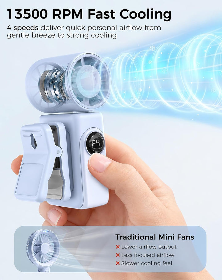 Hotsales Ventilador portátil con clip, mini ventilador de mano reca...