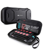 Mumba Funda de transporte para Nintendo Switch OLED y Nintendo Switch 1, [compatible con fundas protectoras] [versión extra] Funda protectora rígida de viaje para bolsa de mano para Blade/Battle/Funda protectora resistente (negro)