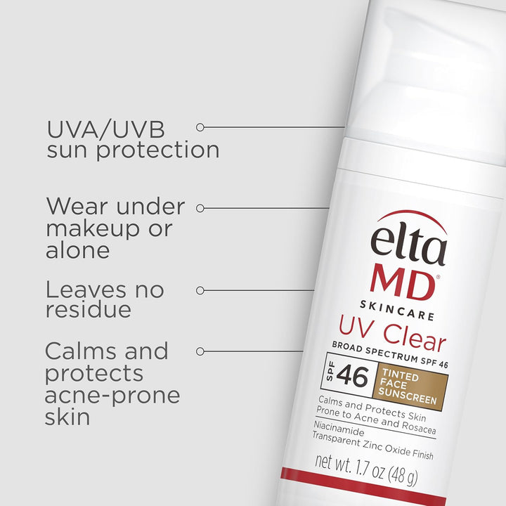 EltaMD UV Clear Face Sunscreen SPF 46, Oil-Free Sunscreen with Zinc...