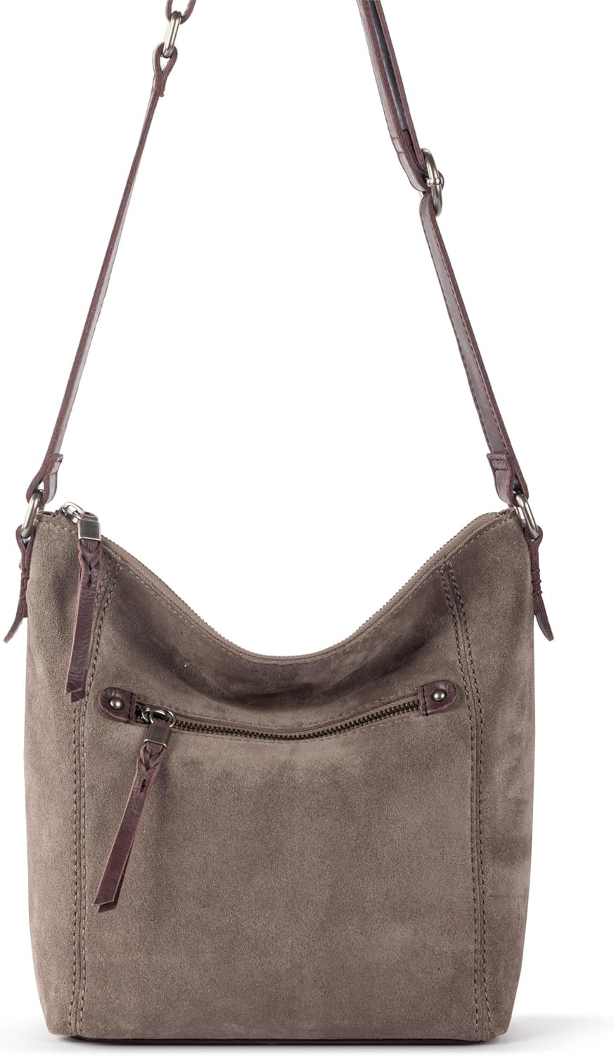 The Sak Ashland Crossbody Purse - Bolso de mano de cuero para mujer para uso diario y viajes - Cruzado con correa ajustable para el hombro