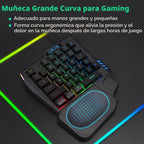One Handed Gaming teclado y Mouse Combo para LOL/Wow/fortnite/Dota/PUBG