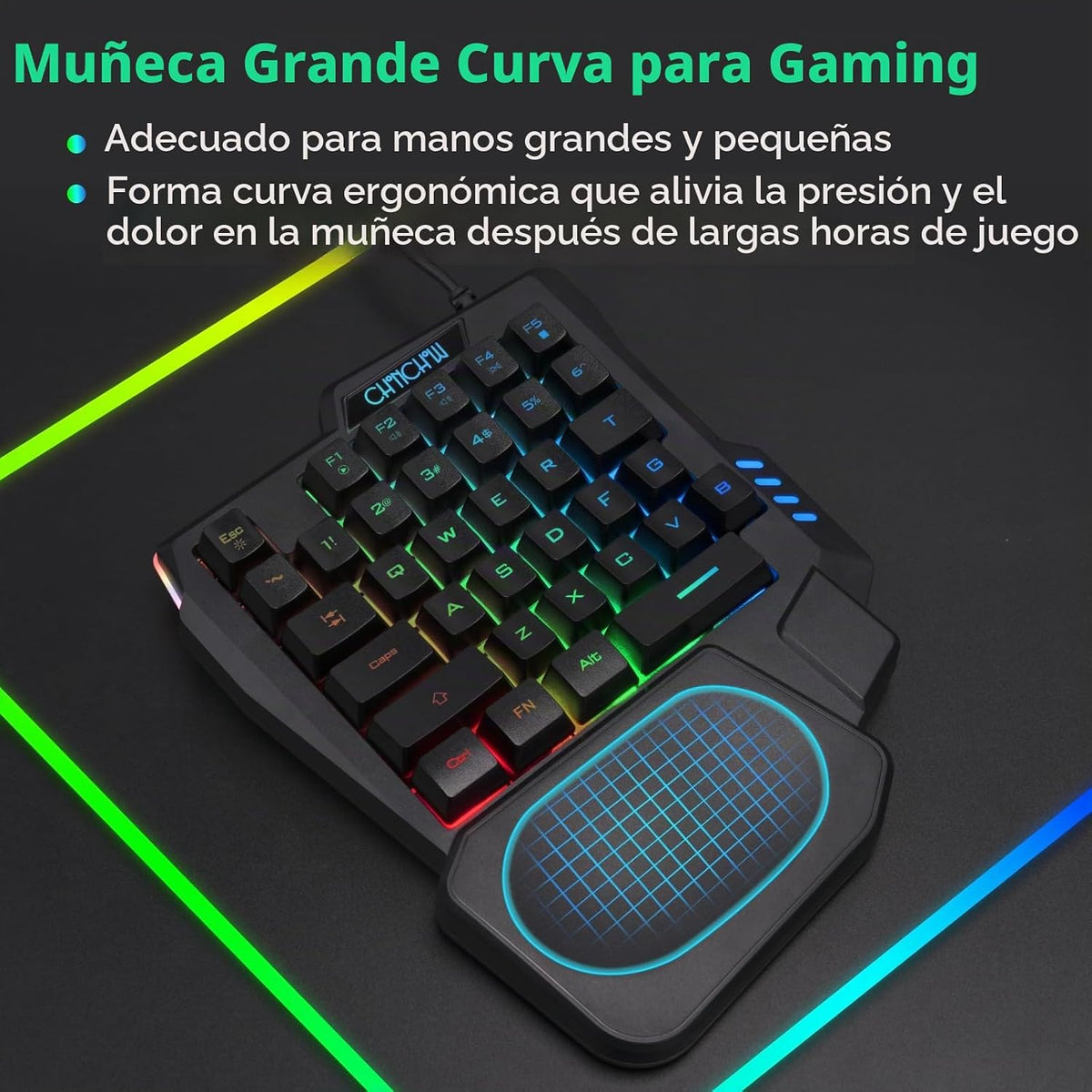 One Handed Gaming teclado y Mouse Combo para LOL/Wow/fortnite/Dota/PUBG