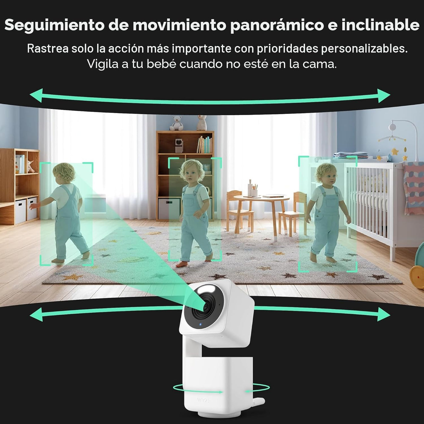 WYZE Cam Pan v4 (paquete de 2), sistema de cámara de seguridad inte...