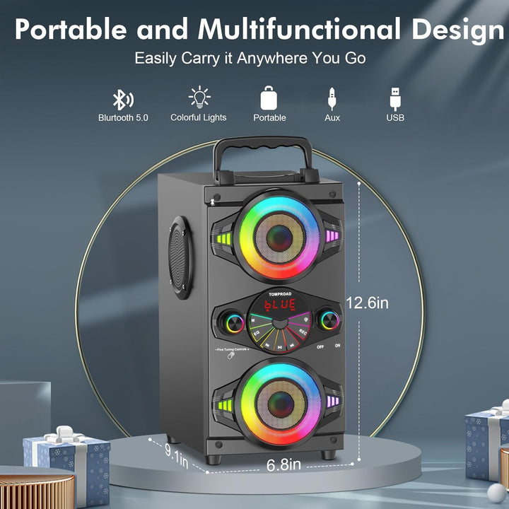 Altavoces Bluetooth Portátiles 60W Gran Potencia Inalámbrico Fuerte...