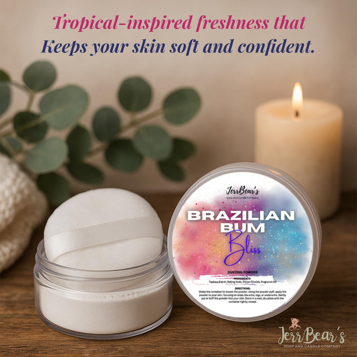 JerrBear's Polvo de polvo brasileño Bum Bliss, fórmula corporal...