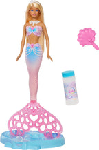 Barbie Muñeca de sirena Bubble Sparkle con función y