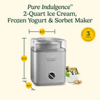 Máquina para hacer helados Cuisinart, totalmente automática, 2 qt, ICE-30BCP1ES