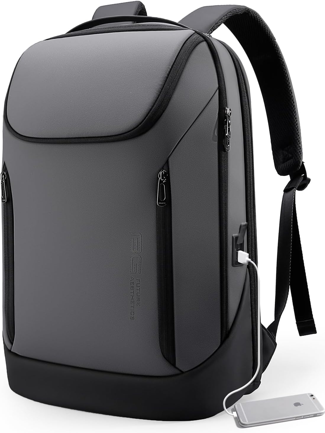 Mochila de negocios inteligente BANGE impermeable, Gris, Grande