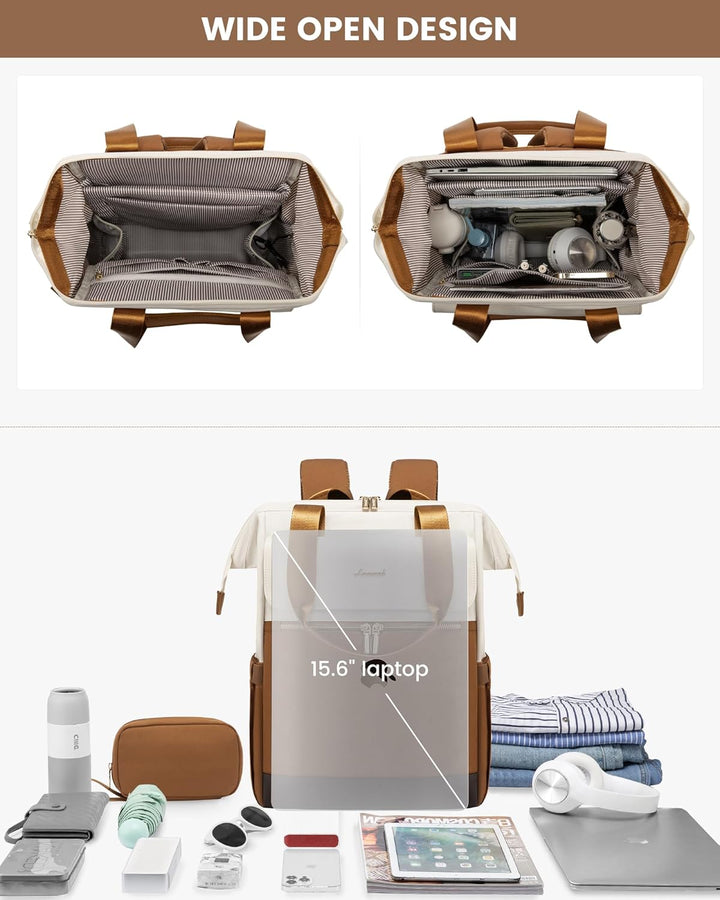LOVEVOOK - Mochila para laptop para mujeres, mochila de trabajo con...