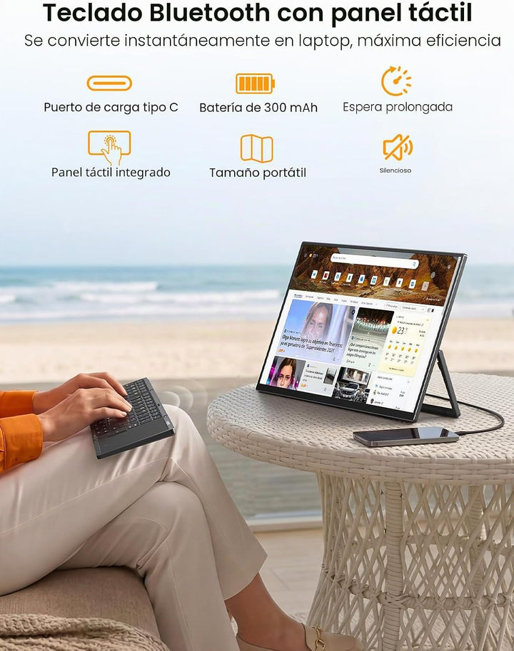 UPERFECT Monitor portátil con pantalla táctil de 15.6 pulgadas, mon...