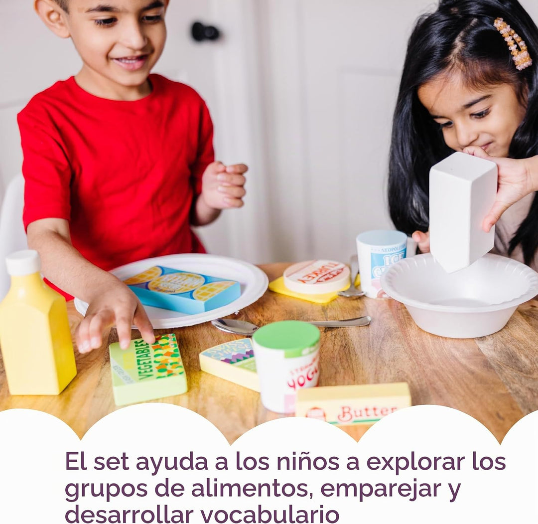 Melissa &amp; Doug, conjunto de alimentos de nevera, Anaranjado | 9...