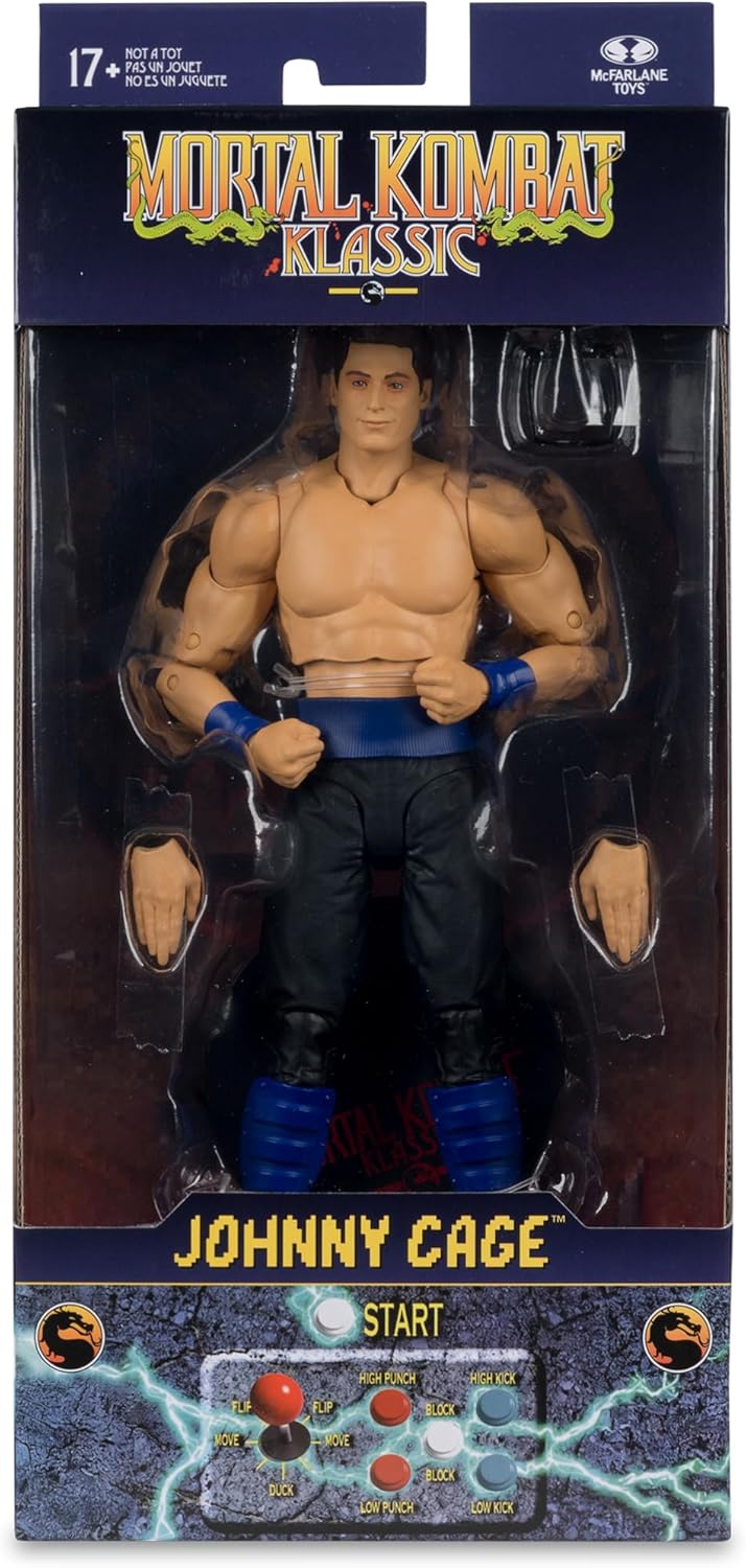 McFarlane Toys - Mortal Kombat Klassic Johnny Cage Figura de acción...