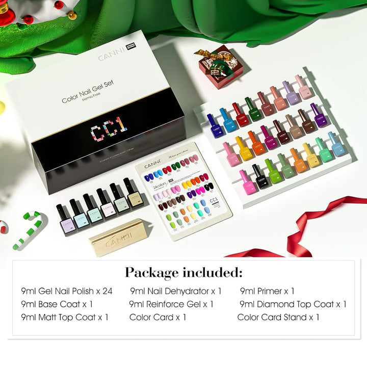 CANNI CC1 - Juego de 30 unidades de esmalte de uñas en gel sin hema...
