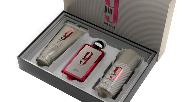 Afnan 9 PM Rebel - Set de regalo de perfume de lujo unisex \u2013 E...
