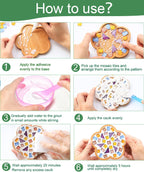 Kit de posavasos de mosaico para niños, paquete de 4