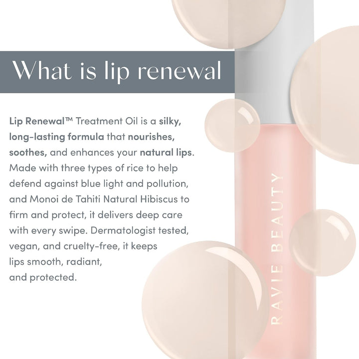 Ravie Beauty Aceite de tratamiento para renovación de labios, suero...