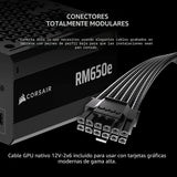 CORSAIR RM650e ATX 3.1 PCIe 5.1 Ready Fuente de alimentación comple...