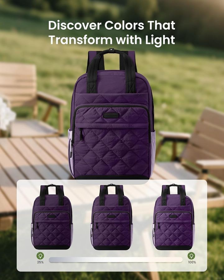 LOVEVOOK Mochila acolchada para mujer que se adapta a portátiles de...