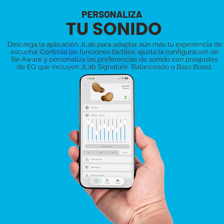 JLab Go Air Pop+ Tones Auriculares Verdaderamente Inalámbricos, Aur...