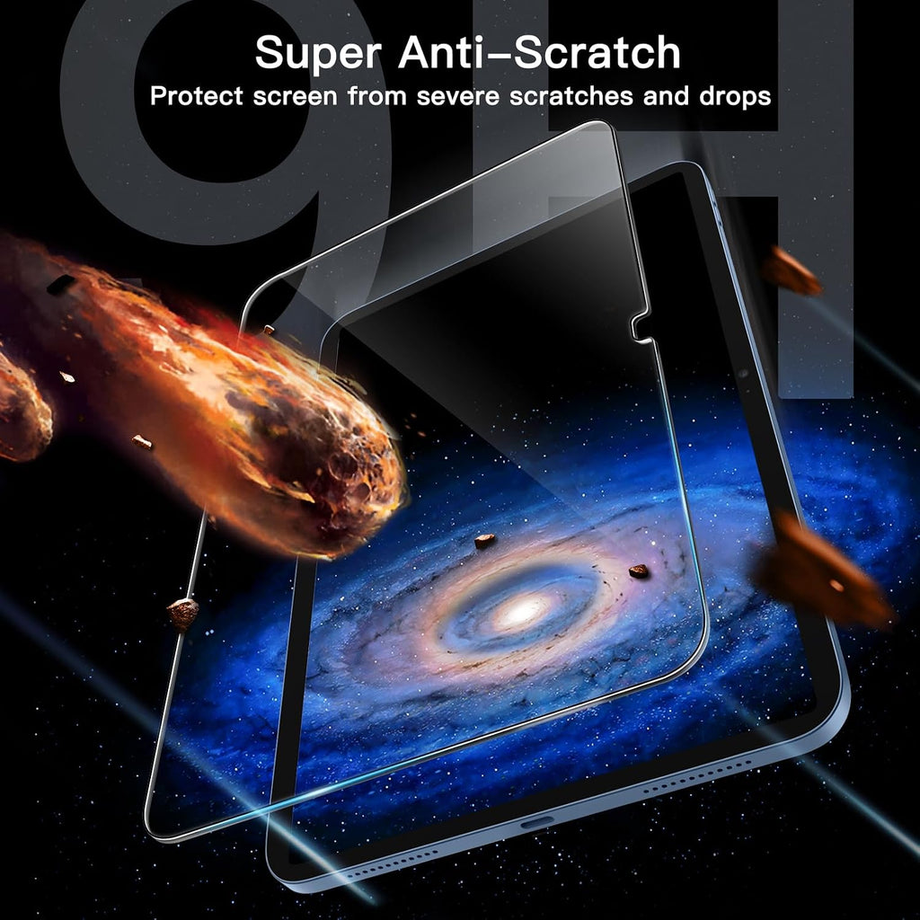 JETech Funda giratoria para iPad (A16) de 11ª/10ª generación (2025/2022) con soporte para lápiz y protector de pantalla de vidrio templado