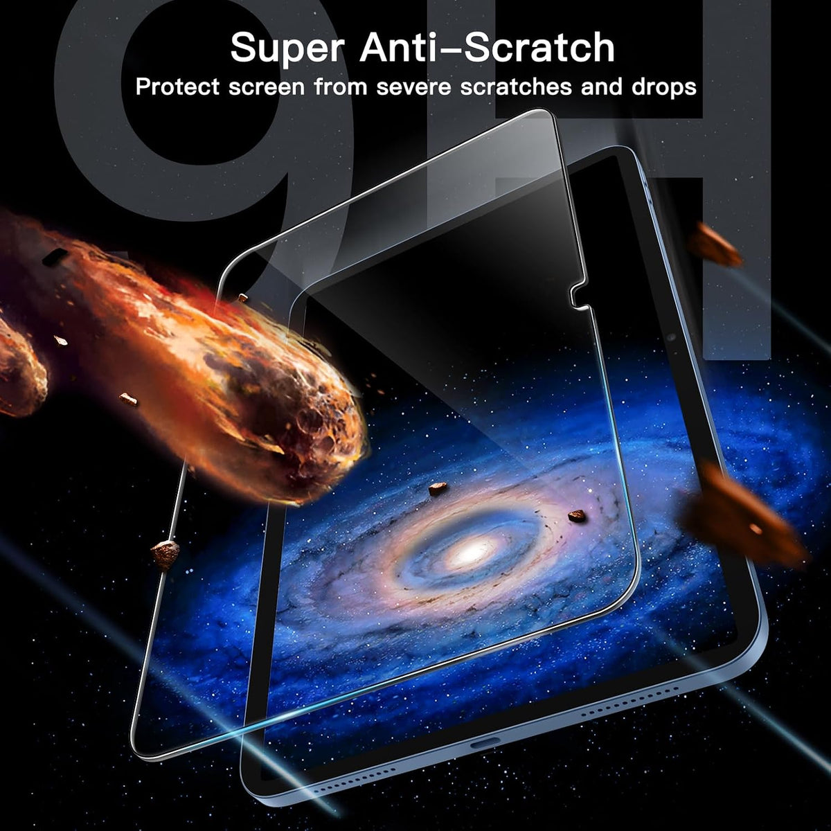 JETech Funda giratoria para iPad (A16) de 11ª/10ª generación (2025/2022) con soporte para lápiz y protector de pantalla de vidrio templado